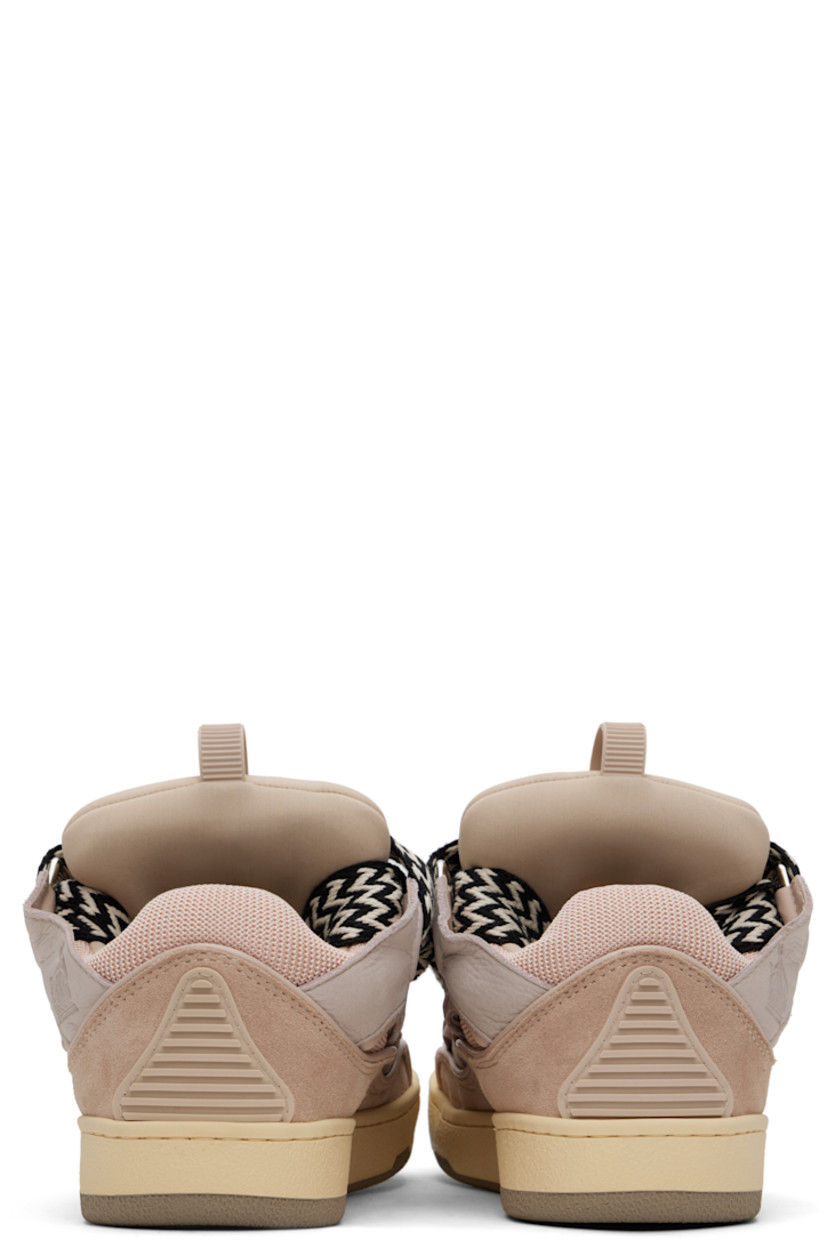 Low-top calfskin nubuck, calfskin suede, and mesh sneakers in pink.

· Piping, cutouts, and rubberized trim throughout
· Perforated detailing at toe
· Logo embossed at toe and outer side
· Lace-up closure
· Logo plaque and pull-loop at tongue
· Padded tongue and collar
· Jersey lining
· Treaded rubber sole

Supplier color: Pale pink