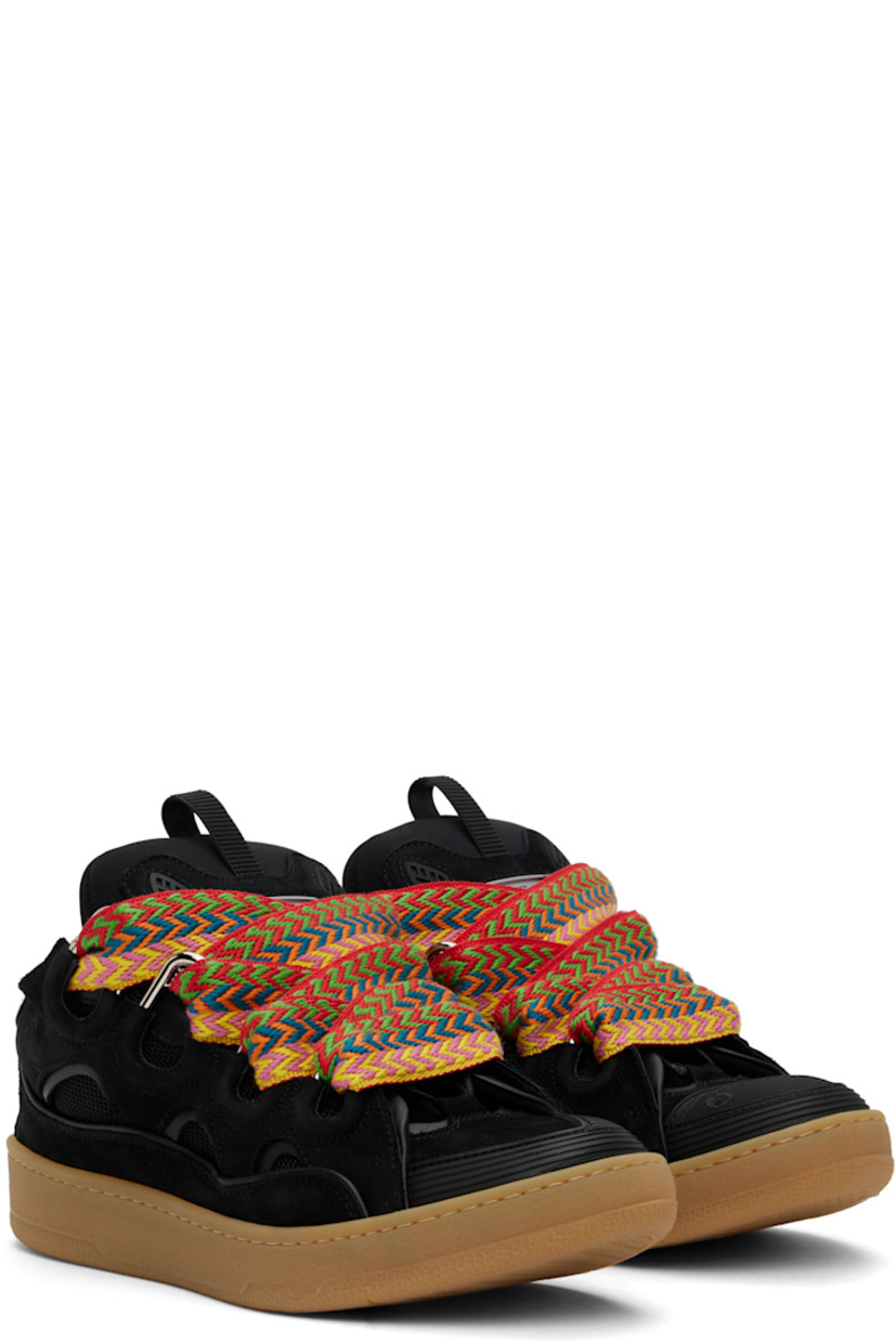 Low-top calfskin nubuck, calfskin suede, and mesh sneakers in black.

· Piping, cutouts, and rubberized trim throughout
· Perforated detailing at toe
· Logo embossed at toe and outer side
· Lace-up closure
· Logo plaque and pull-loop at tongue
· Padded tongue and collar
· Jersey lining
· Treaded rubber sole

Supplier color: Black