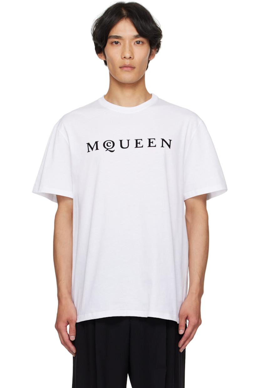 Cotton jersey T-shirt.

· Rib-knit crewneck
· Logo flocked at chest

Supplier color: White