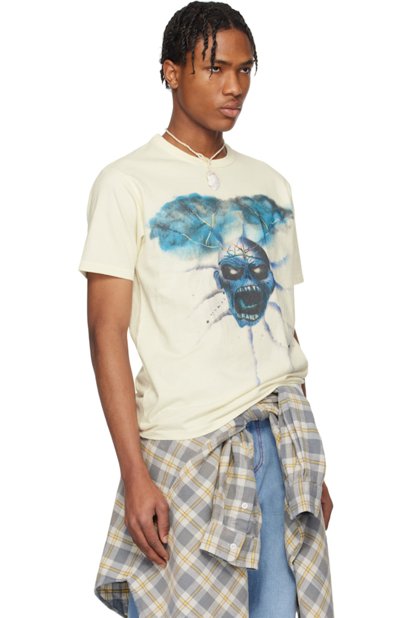 Cotton jersey T-shirt.

· Rib-knit crewneck
· Graphic printed at front and back

Supplier color: Skull print
