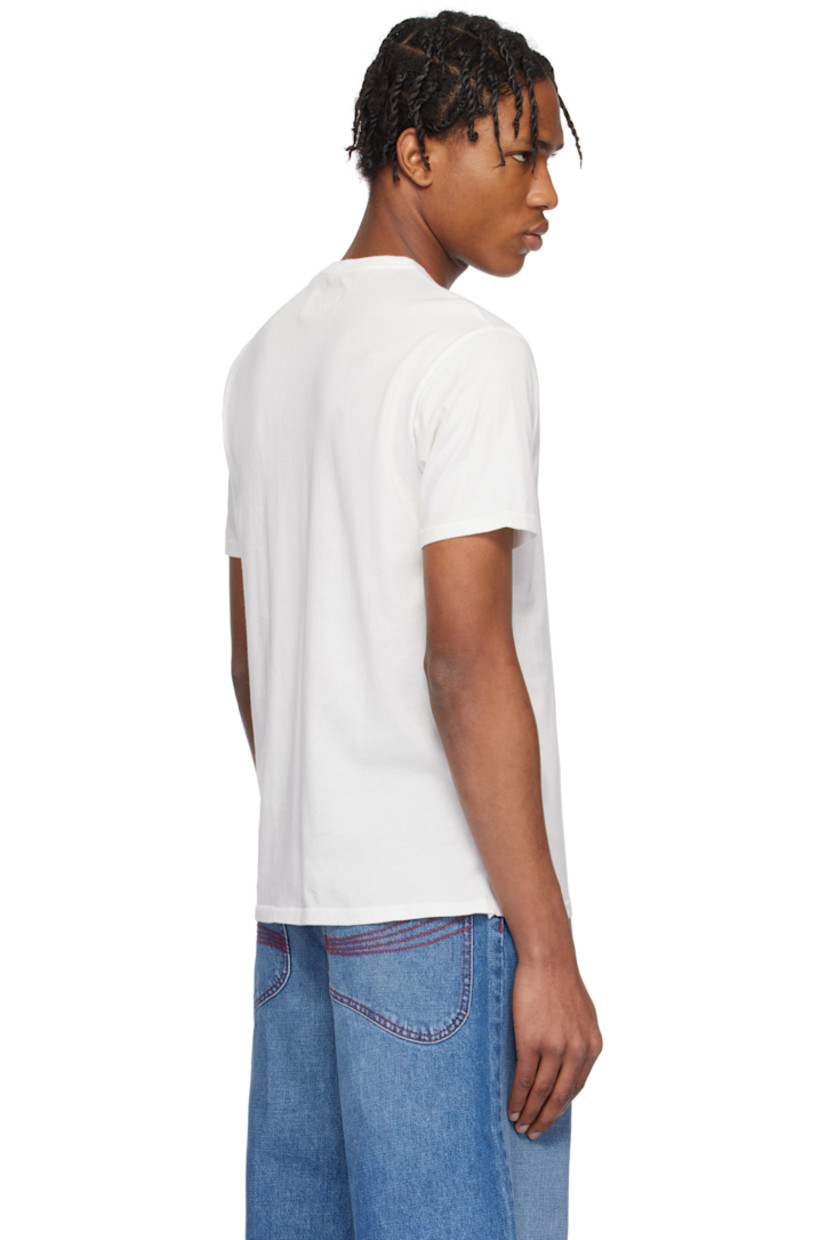 Cotton jersey T-shirt.

· Rib-knit crewneck
· Text printed at chest

Supplier color: White