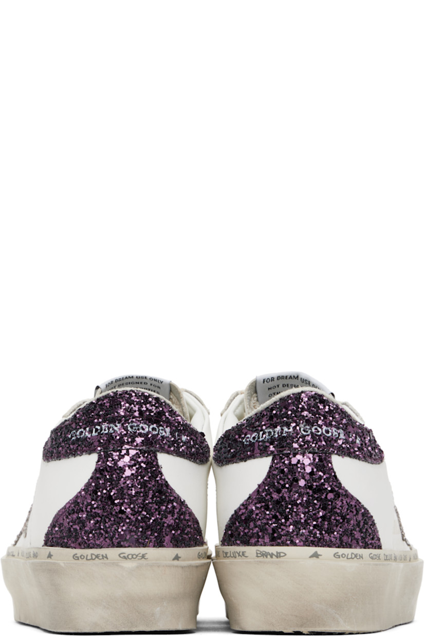Handcrafted low-top grained leather sneakers in white.

· Logo-printed lace-up closure
· Logo flag at tongue
· Padded collar 
· Perforations at sides 
· Logo stamp and glittered star appliqué at outer side
· Logo stamp at glittered heel tab
· Grained leather and terrycloth lining 
· Treaded rubber sole 

Supplier color: White/Cinder/Cabarnet