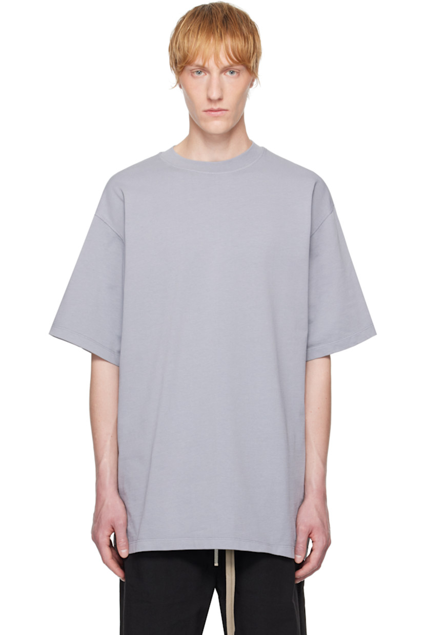 Handcrafted cotton jersey T-shirt.

· Rib-knit crewneck
· Dropped shoulders

Supplier color: Grey/Dust