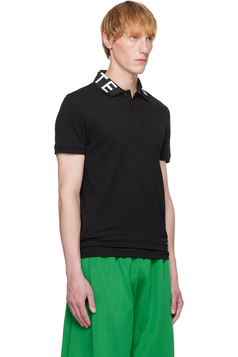 Lightweight stretch organic cotton piqué polo.

· Rib-knit spread collar with jacquard logo
· Two-button placket
· Logo graphic patch at chest
· Rib-knit cuffs

Supplier color: Black