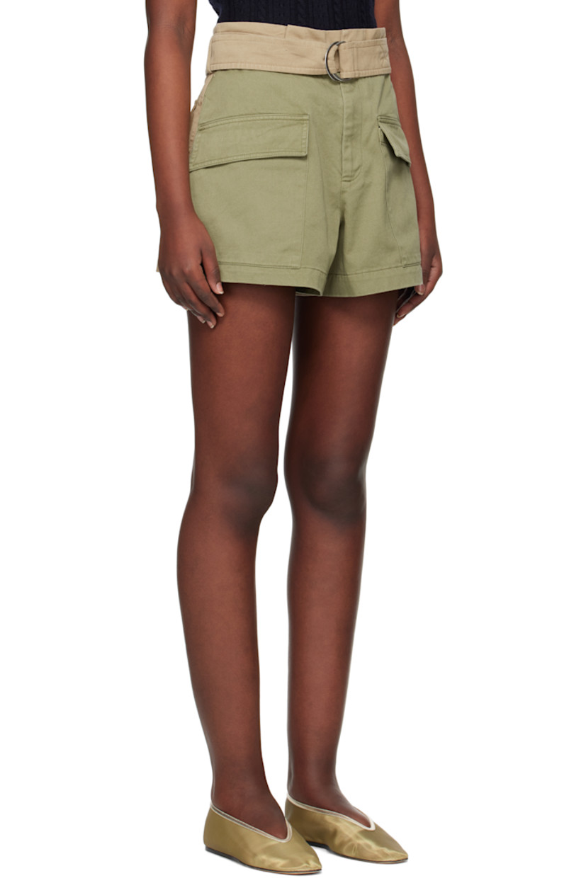 Cotton twill shorts. 

· Paneled construction
· Belt loops and integrated cinch belt
· Three-pocket styling
· Zip fly

Supplier color: Chino