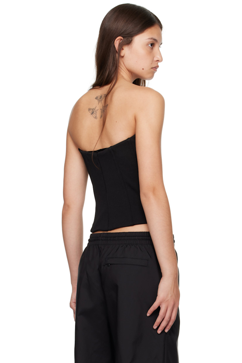Stretch viscose- and nylon-blend jersey tank top. Boning throughout.

· Sweetheart neck
· Underwire at cups
· Zip closure at back
· Full mesh lining

Supplier color: Black
