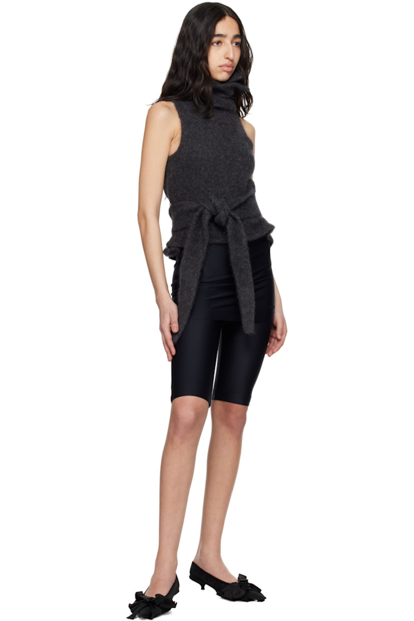 Stretch nylon jersey shorts. Logo embroidered at foldover waistband.

Supplier color: Black