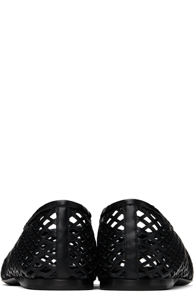Buffed nappa lambskin ballerina flats in black.

· Perforated detailing throughout
· Calfskin sole with rubber injection

Supplier color: Black