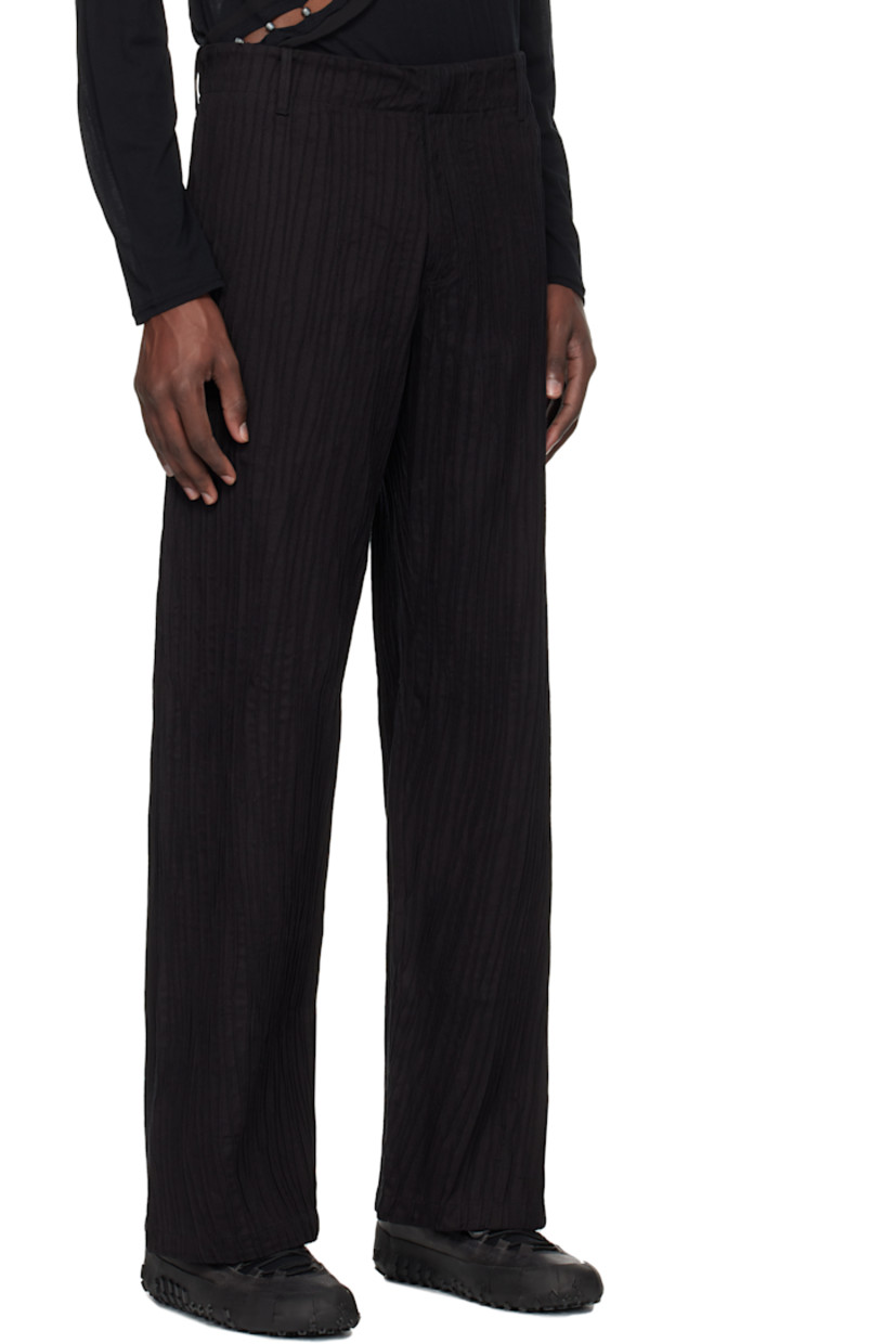 Hand-pleated cotton twill trousers.

· Belt loops
· Two-pocket styling
· Zip fly

Supplier color: Meteorite