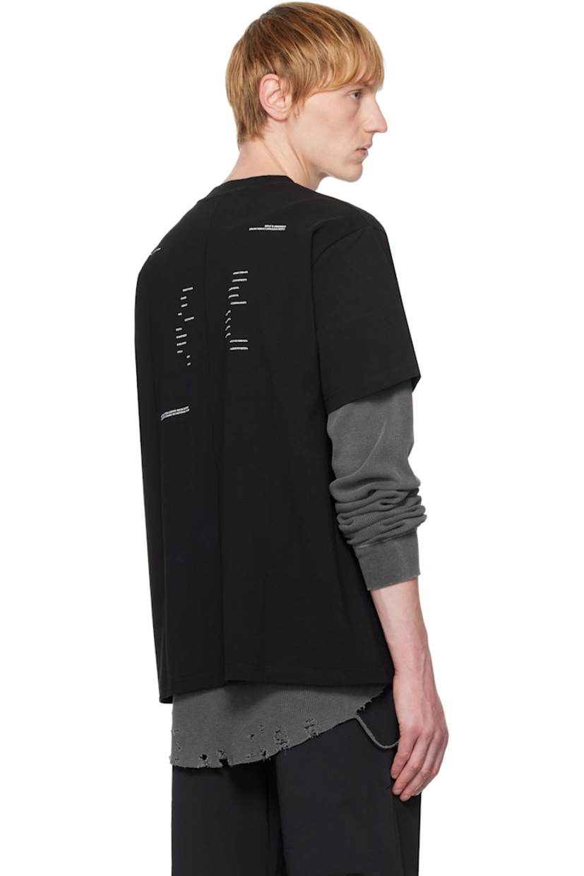 Stretch Supima cotton jersey T-shirt.

· Rib-knit crewneck
· Logo and graphic printed at front
· Text printed at back
· Central seam at back

Supplier color: Black