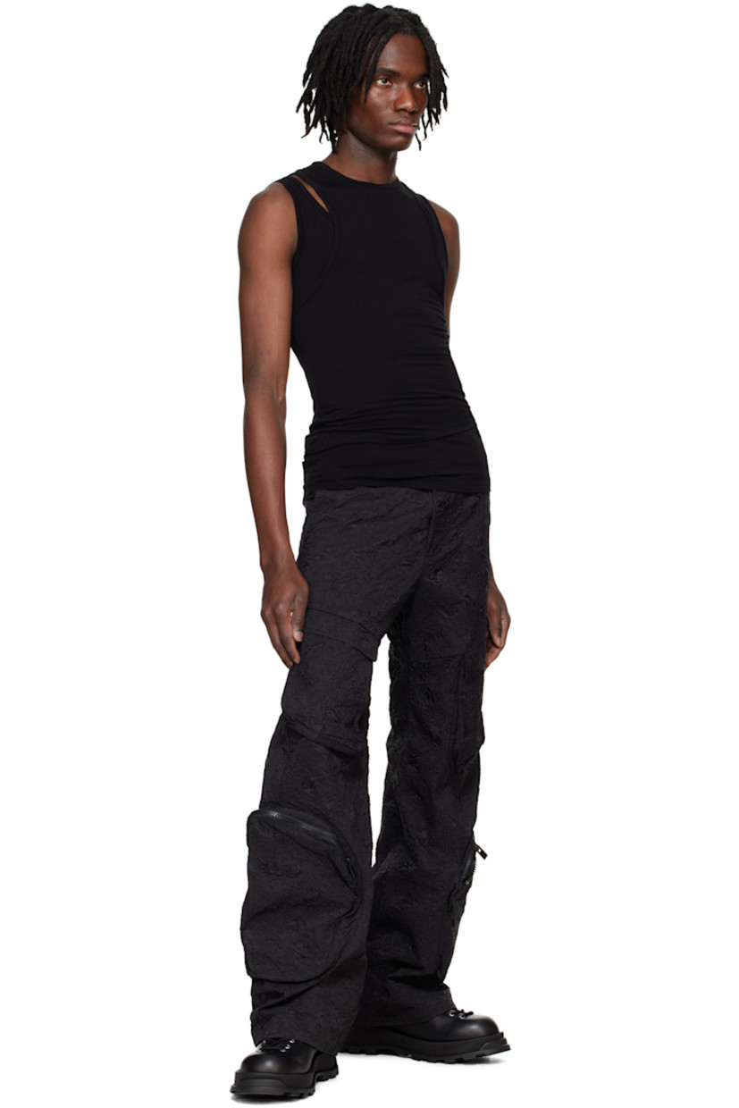 Stretch modal jersey tank top. 

· Layered construction 
· Crewneck
· Logo hardware at front 

Supplier color: Black
