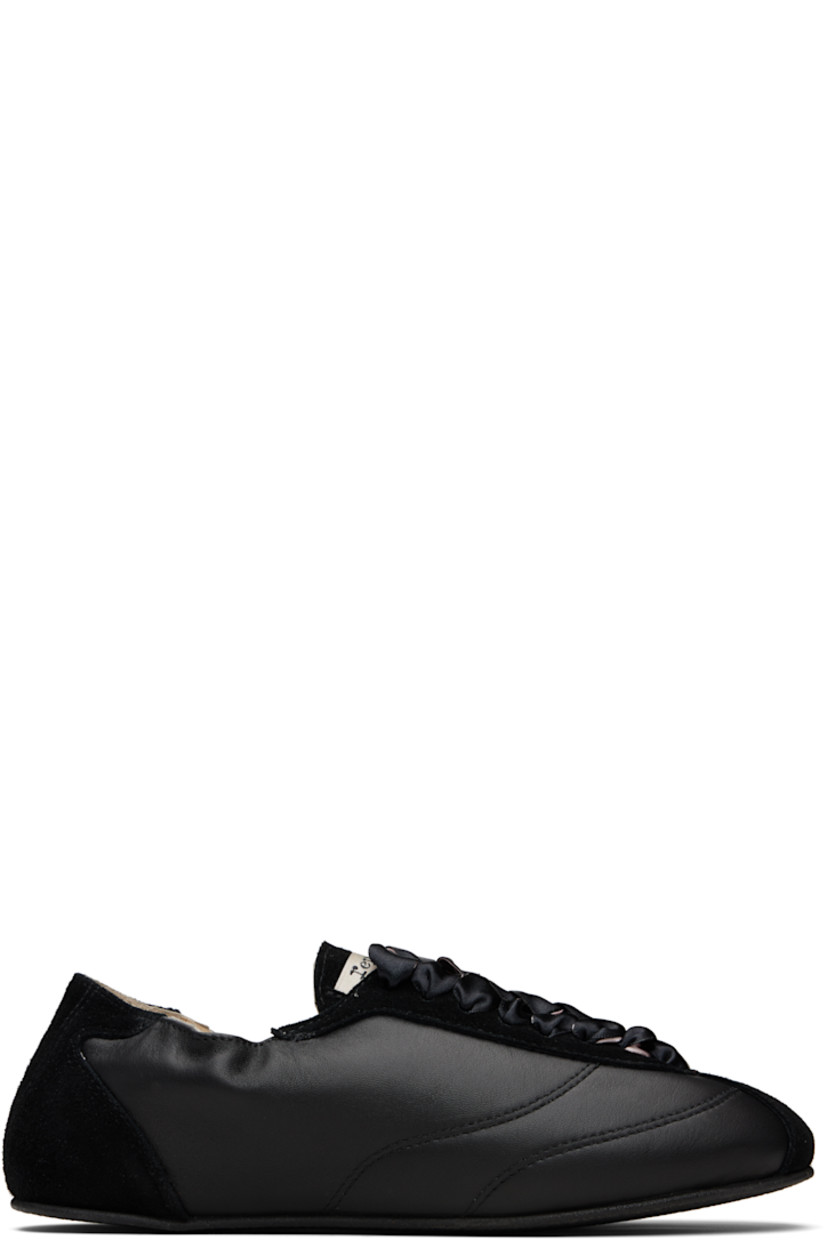 Low-top grained sheepskin and goatskin suede sneakers.

· Lace-up closure
· Logo patch at tongue
· Elasticized collar
· Buffed lambskin lining
· Crêpe rubber sole

Supplier color: Black