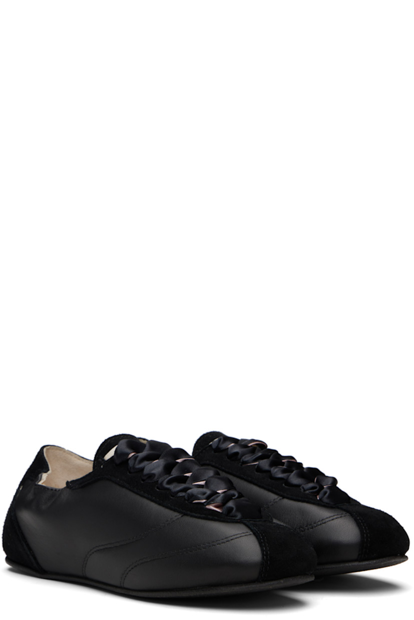 Low-top grained sheepskin and goatskin suede sneakers.

· Lace-up closure
· Logo patch at tongue
· Elasticized collar
· Buffed lambskin lining
· Crêpe rubber sole

Supplier color: Black