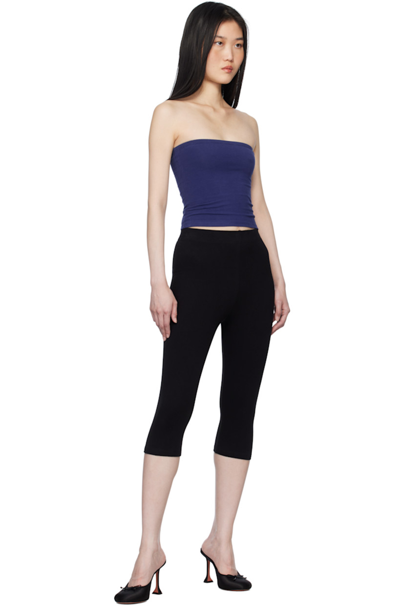 Stretch cotton jersey tube top.

· Elasticized straight neck
· Cropped hem
· Converts to skirt

Supplier color: Navy