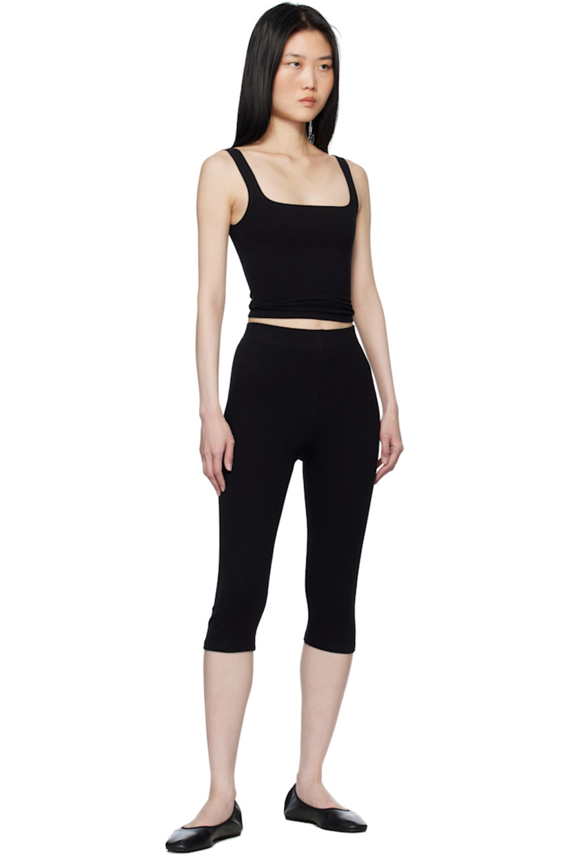 Brushed stretch cotton jersey tank top.

· Square neck 
· Low back

Supplier color: Black