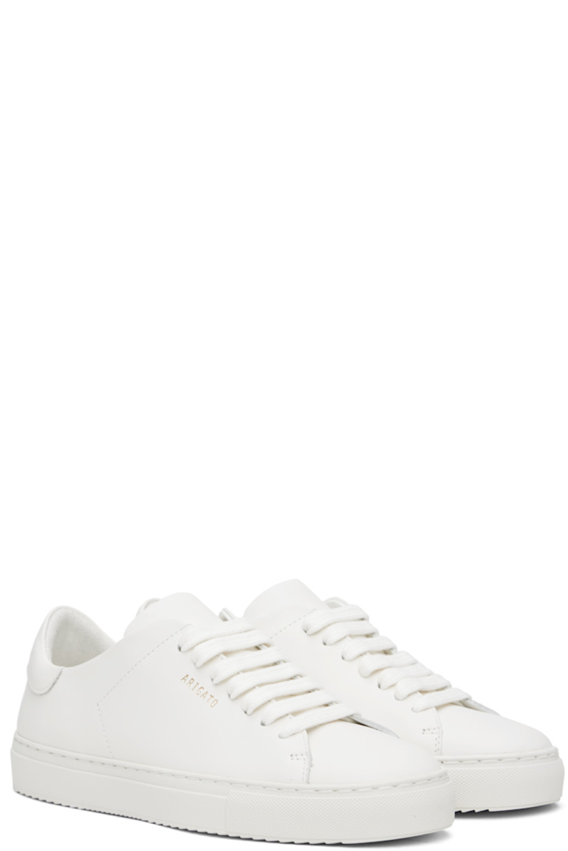 Handcrafted low-top LWG-certified buffed leather sneakers in white.

· Lace-up closure
· Padded tongue and collar
· Logo stamp at outer side
· Removable cushioned footbed
· Suede and buffed leather lining
· Logo embossed at rubber midsole
· Treaded rubber sole

Supplier color: White