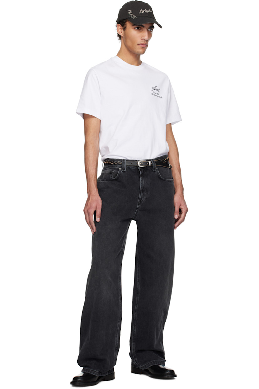 Organic cotton jersey T-shirt.

· Rib-knit crewneck
· Logo and text embroidered at chest

Supplier color: White