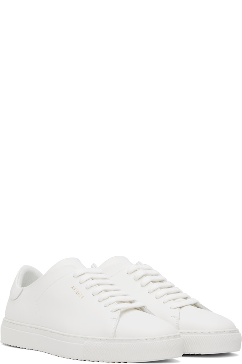 Handcrafted low-top LWG-certified buffed leather sneakers in white.

· Lace-up closure
· Padded tongue and heel collar
· Logo stamp at outer side
· Buffed leather and suede lining
· Logo embossed at midsole
· Treaded rubber sole

Supplier color: White