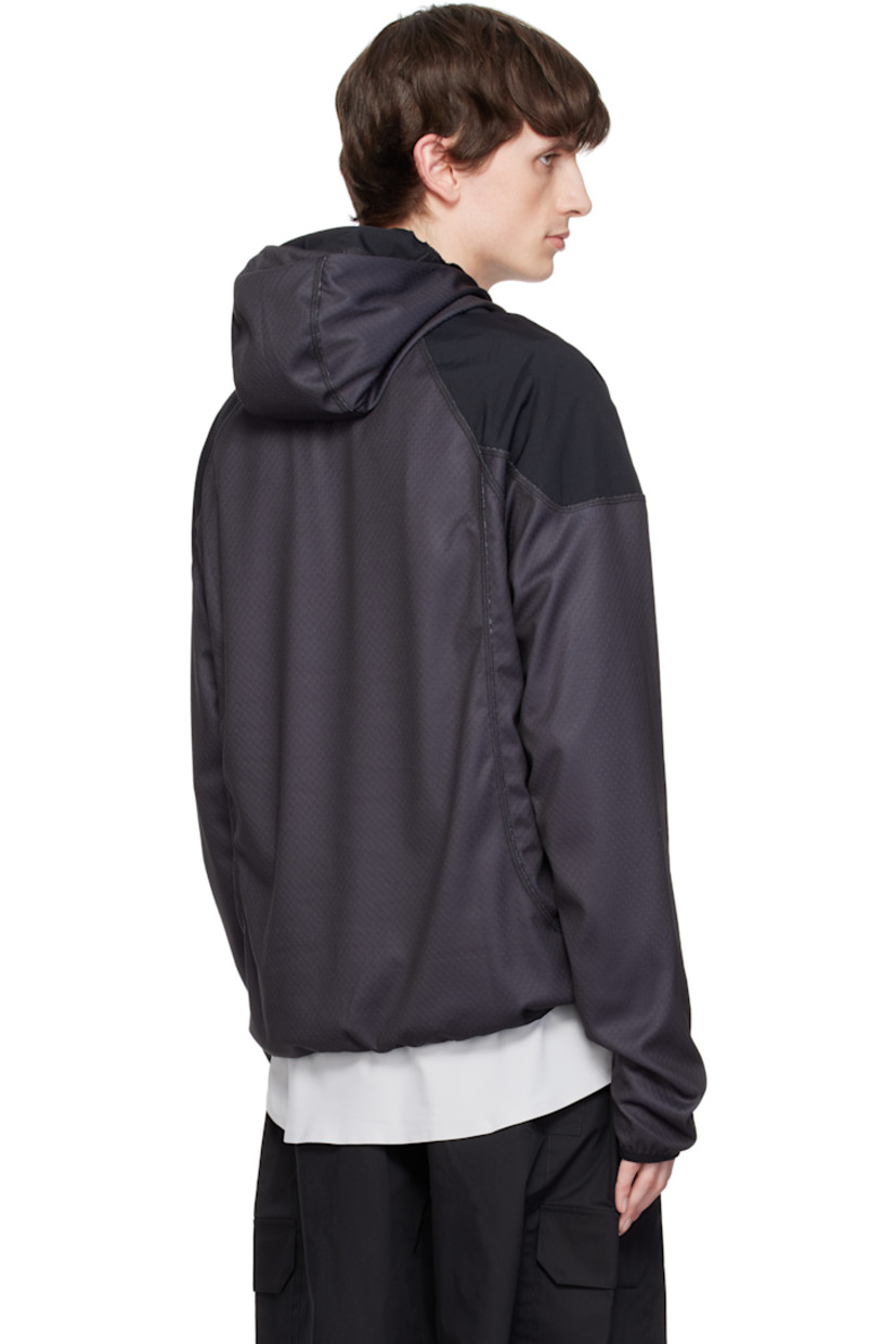 Polyester jersey hoodie. 

· Ripstop trim at hood and shoulders
· Elasticized hem and cuffs
· Raglan sleeves

Supplier color: Stone grey