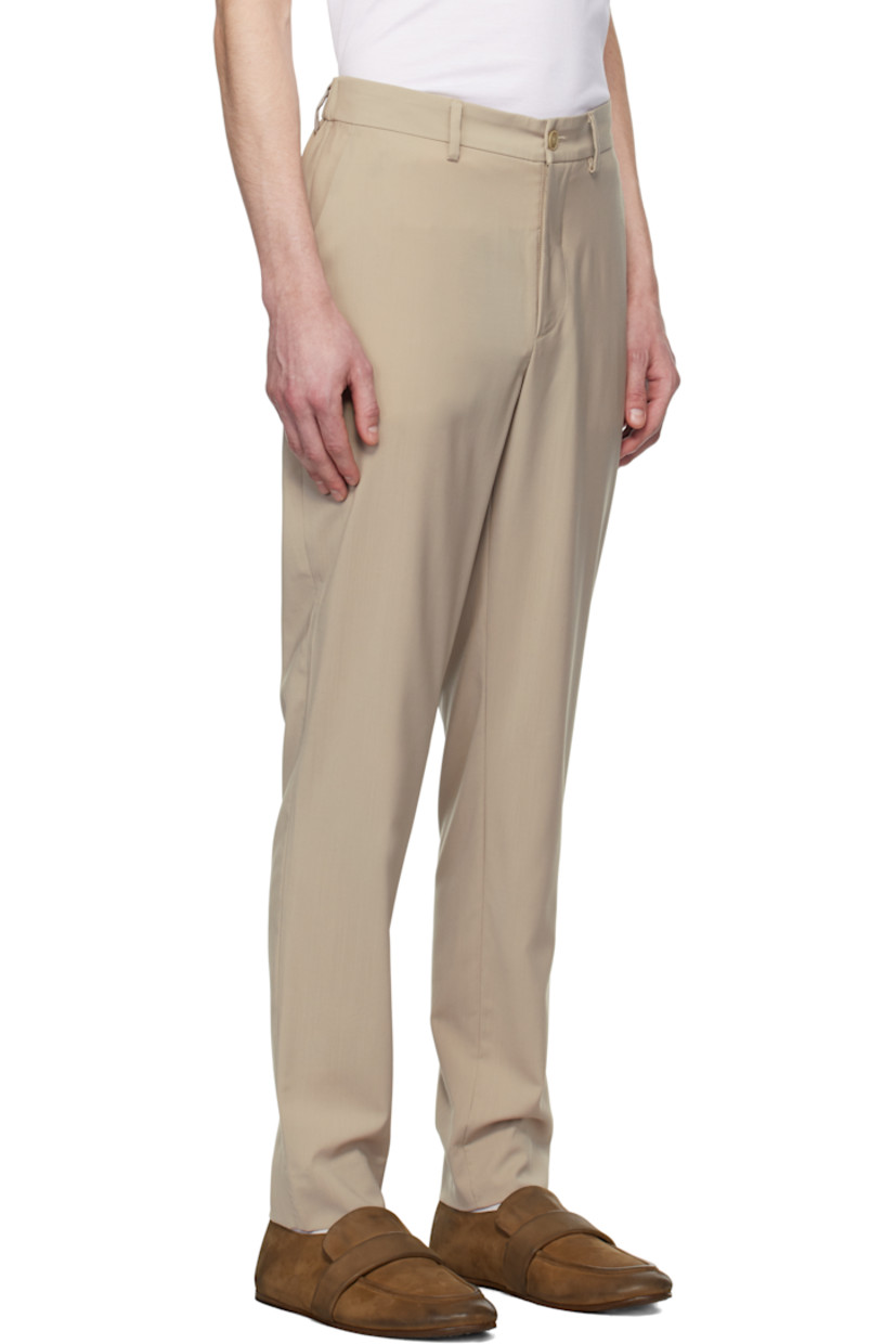 Wool chintz trousers.

· Belt loops at partially elasticized waistband
· Four-pocket styling
· Zip fly

 Supplier color: Sasso