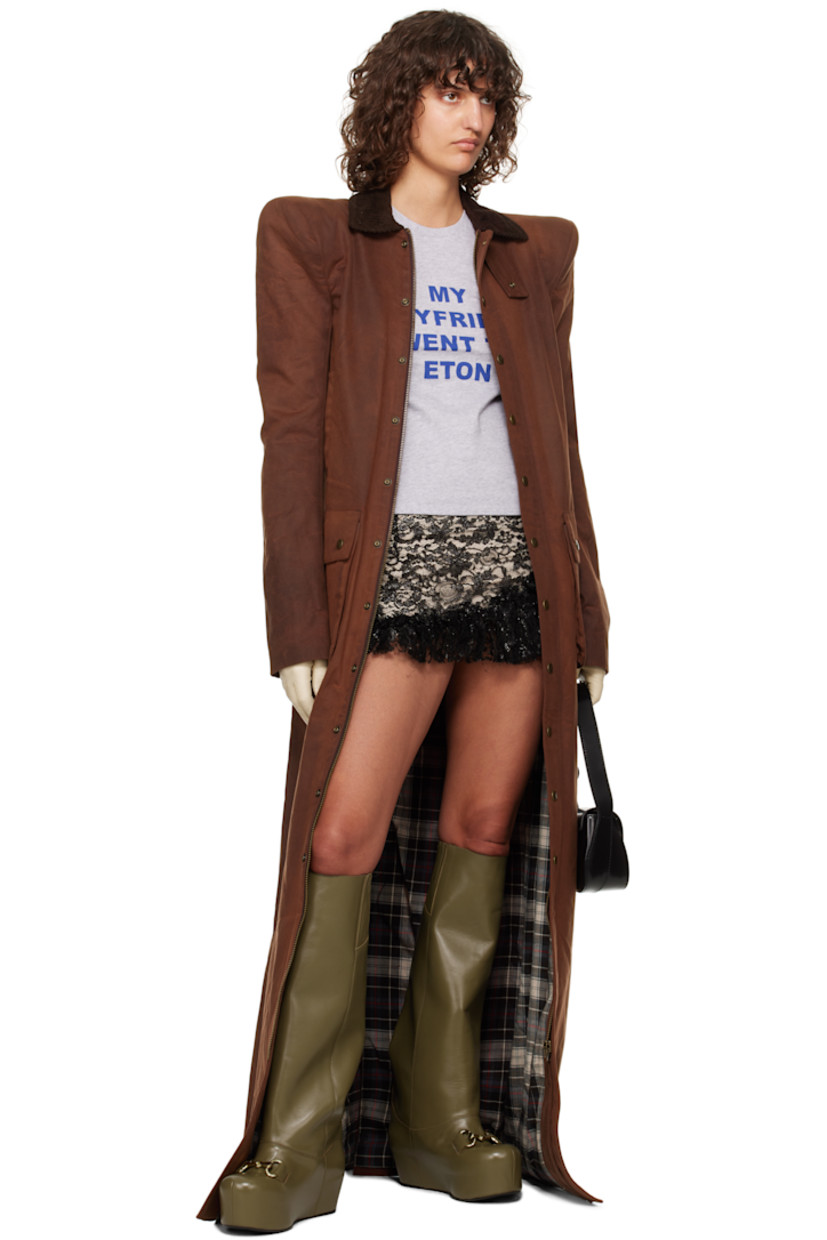 Knee-high buffed calfskin boots in khaki.

· Horsebit hardware at vamp
· Concealed elasticized gusset at inner side
· Covered platform midsole
· Leather sole with rubber injection
· Platform: H2.5"

Supplier color: Olive