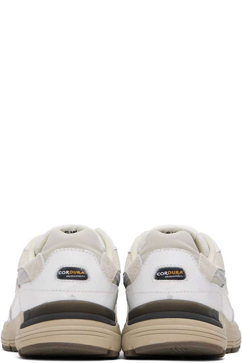 Low-top Geo-Merged® leather and CORDURA® canvas sneakers in white and beige.

· Logo embossed at toe
· Lace-up closure
· Logo patch at tongue
· Padded collar
· Text printed at outer side
· Inset logo patch at heel
· Logo embossed at heel counter
· Mesh lining
· Textured foam rubber midsole
· Treaded rubber sole

Supplier color: Cordura white
