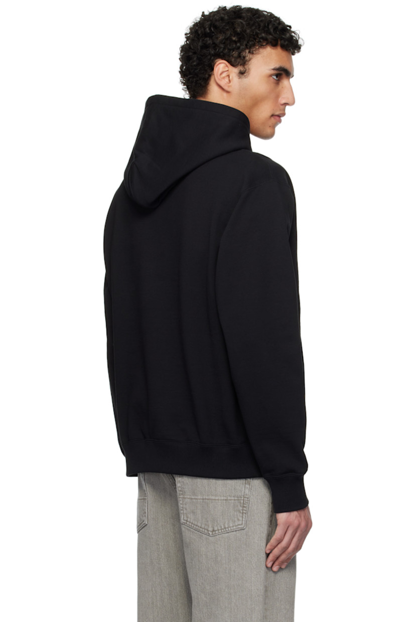 French terry hoodie.

· Drawstring at hood
· Logo printed at chest
· Kangaroo pocket
· Rib-knit hem and cuffs
· Dropped shoulders
· Logo embroidered at cuff

Supplier color: Black