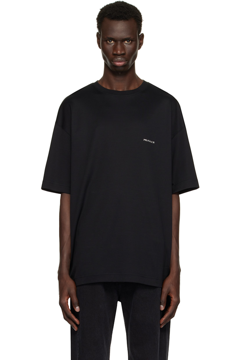 Oversized cotton jersey T-shirt.

· Rib-knit crewneck
· Logo bonded at chest
· Dropped shoulders

Supplier color: Black