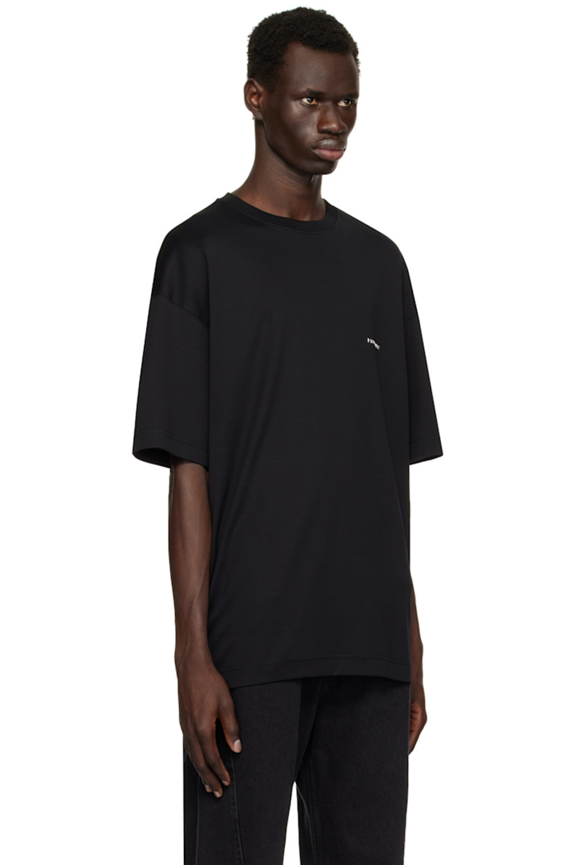 Oversized cotton jersey T-shirt.

· Rib-knit crewneck
· Logo bonded at chest
· Dropped shoulders

Supplier color: Black