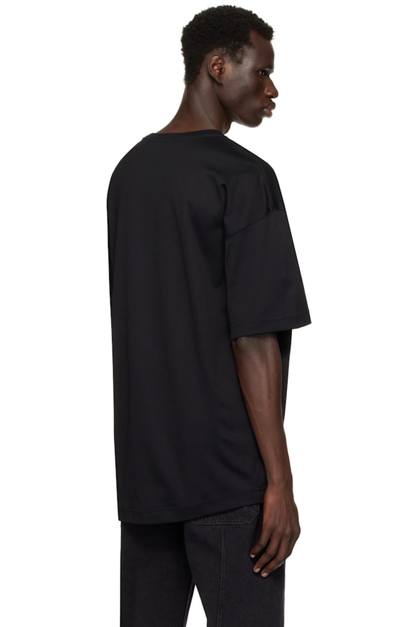 Oversized cotton jersey T-shirt.

· Rib-knit crewneck
· Logo bonded at chest
· Dropped shoulders

Supplier color: Black