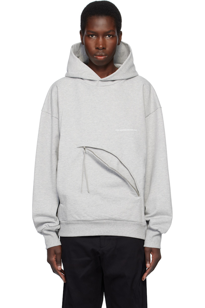 French terry hoodie.

· Logo printed at chest
· Zip closure at asymmetric kangaroo pocket
· Rib-knit hem and cuffs
· Dropped shoulders

Part of the 8.0 collection.

Supplier color: Grey