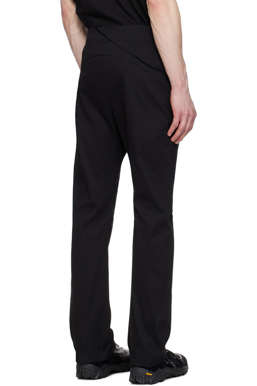 GRANTEX© stretch cotton Bedford cord trousers. 

· Slim-fit
· Belt loops at elasticized waistband
· Two-pocket styling
· Zip fly
· Taffeta panel with zip pocket at waist
· Twisted outseams
· Concealed seam pocket at outseam

Part of the 8.0 collection.  

Supplier color: Black