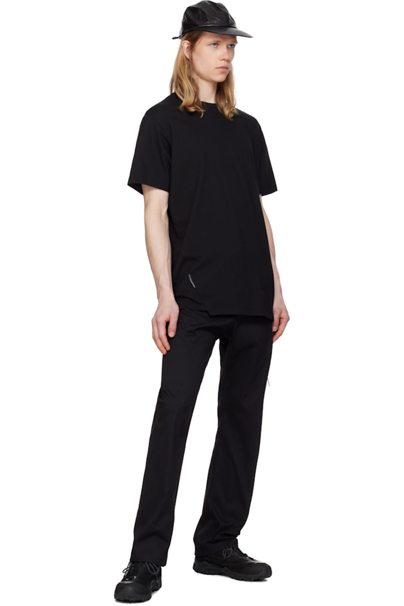 GRANTEX© stretch cotton Bedford cord trousers. 

· Slim-fit
· Belt loops at elasticized waistband
· Two-pocket styling
· Zip fly
· Taffeta panel with zip pocket at waist
· Twisted outseams
· Concealed seam pocket at outseam

Part of the 8.0 collection.  

Supplier color: Black