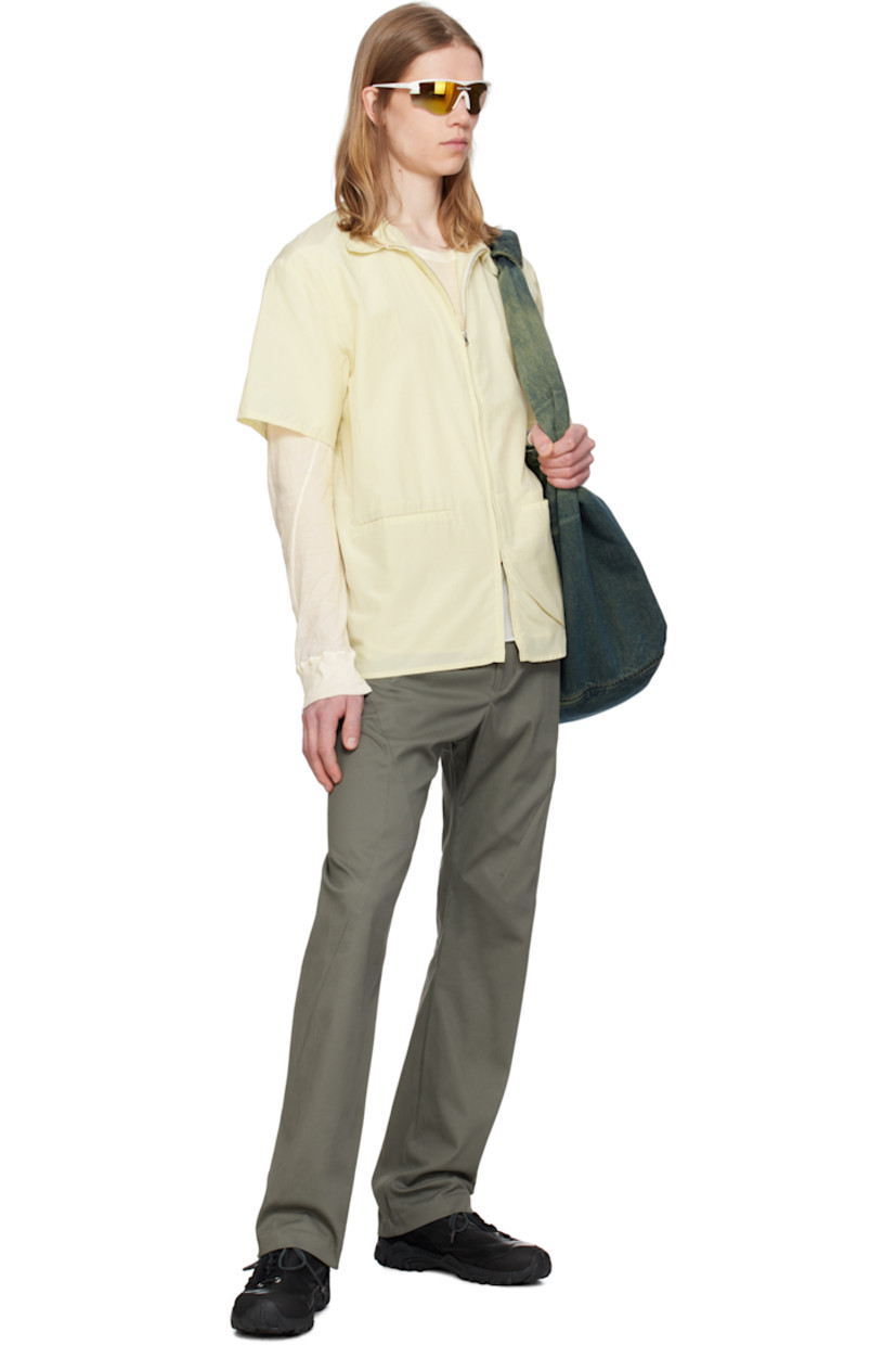 Lightweight silk- and cotton-blend sateen shirt. 

· Spread collar
· Zip closure
· Welt pockets
· Dropped shoulders

Part of the 8.0 collection.

Supplier color: Yellow