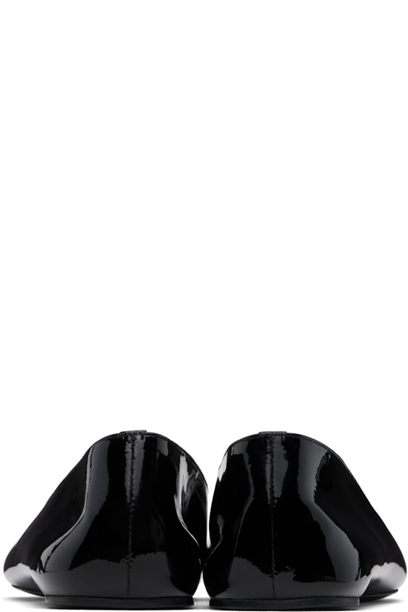 Patent leather ballerina flats in black.

· Silver-tone logo hardware at toe
· Logo stamp at footbed
· Buffed sheepskin and suede lining
· Polished leather sole with rubber injection

Available exclusively at SSENSE.

Supplier color: Perfect black