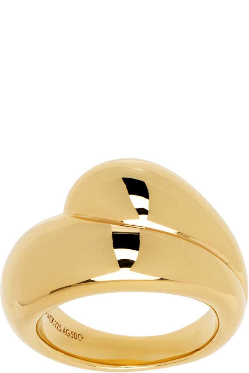 Ring in 18k gold-plated recycled sterling silver. Hallmarking at inner band.

Supplier color: Recycled sterling silver/18k gold plated