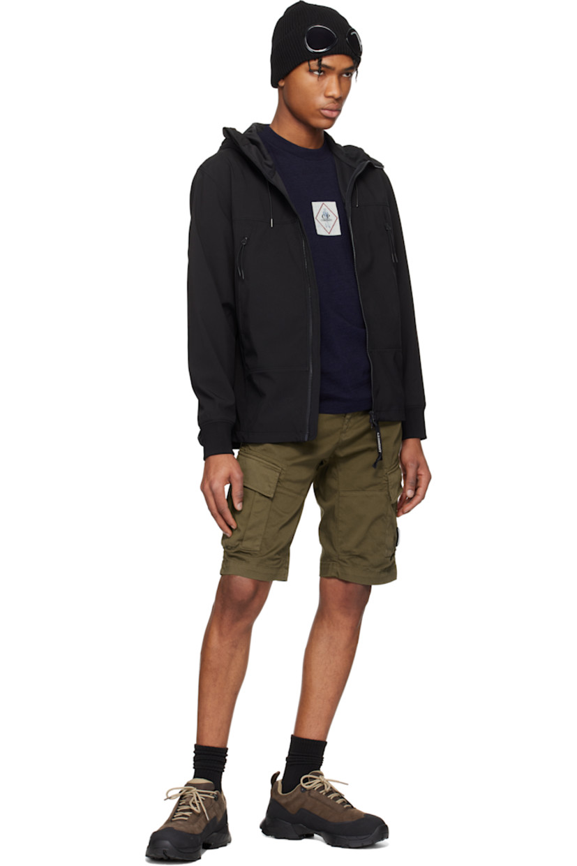 Garment-dyed stretch cotton twill cargo shorts.

· Belt loops
· Four-pocket styling
· Zip fly
· Cargo pockets
· Logo-printed acetate lens at cargo pocket
· Logo patch at back
· Logo-engraved black hardware

Supplier color: Ivy green
