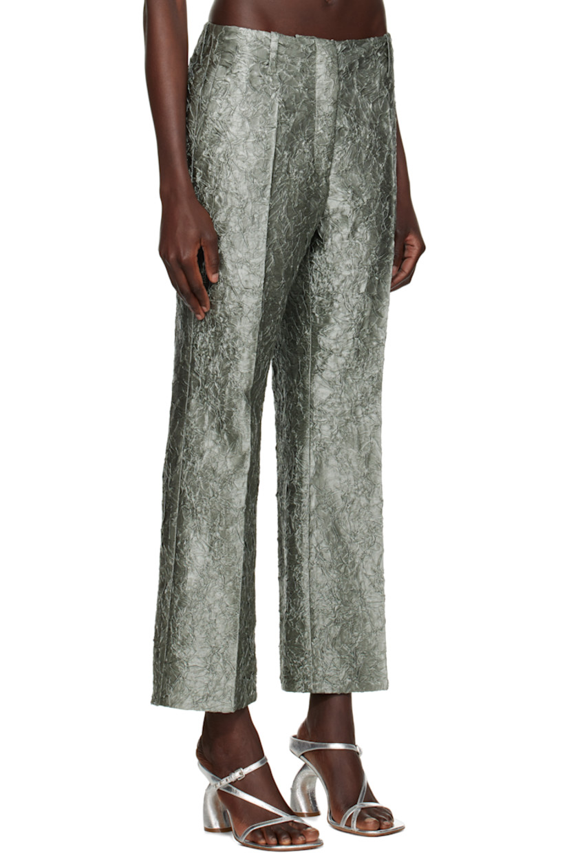 Slim-fit viscose- and cotton-blend cloqué trousers.

· Belt loops
· Four-pocket styling
· Zip fly 
· Creased and cropped legs 
· Full twill satin lining 

Supplier color: Raf