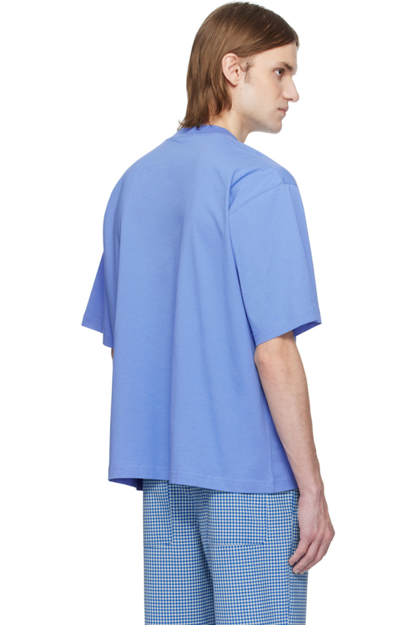 Boxy-fit cotton jersey T-shirt.

· Rib-knit crewneck
· Logo printed at chest

Supplier color: Blue lilac