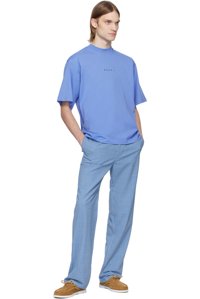 Boxy-fit cotton jersey T-shirt.

· Rib-knit crewneck
· Logo printed at chest

Supplier color: Blue lilac