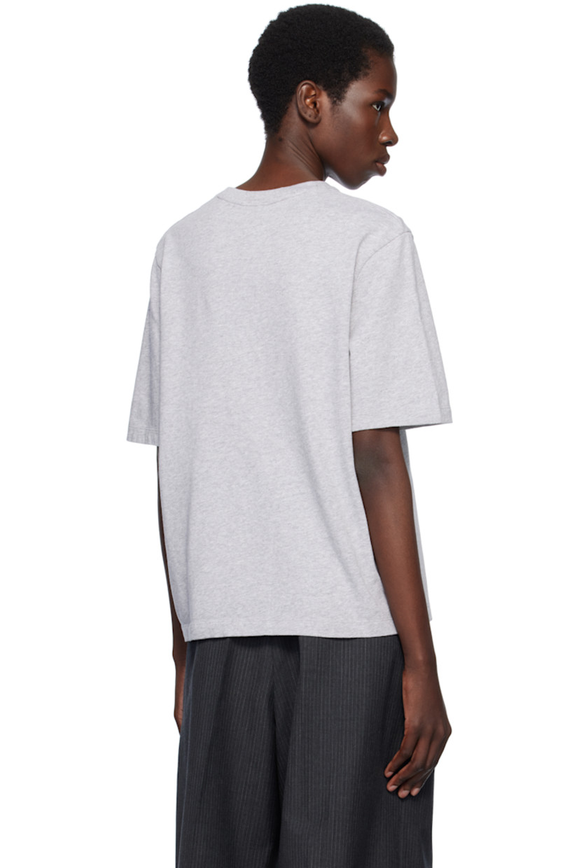Cotton jersey T-shirt.

· Rib-knit crewneck
· Logo embroidered at chest

Supplier color: Light grey melange