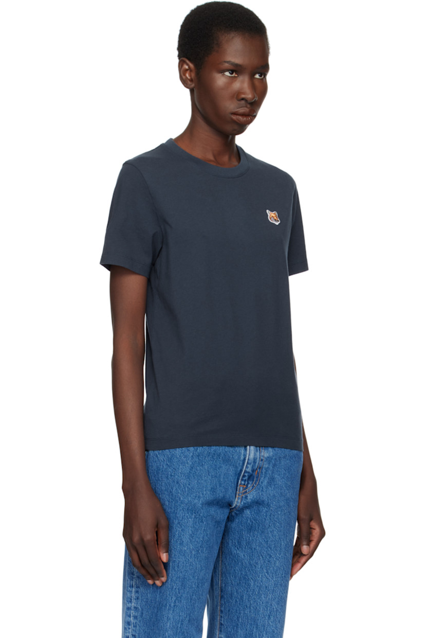 Cotton jersey T-shirt.

· Rib-knit crewneck
· Embroidered logo patch at chest

Supplier color: Ink blue