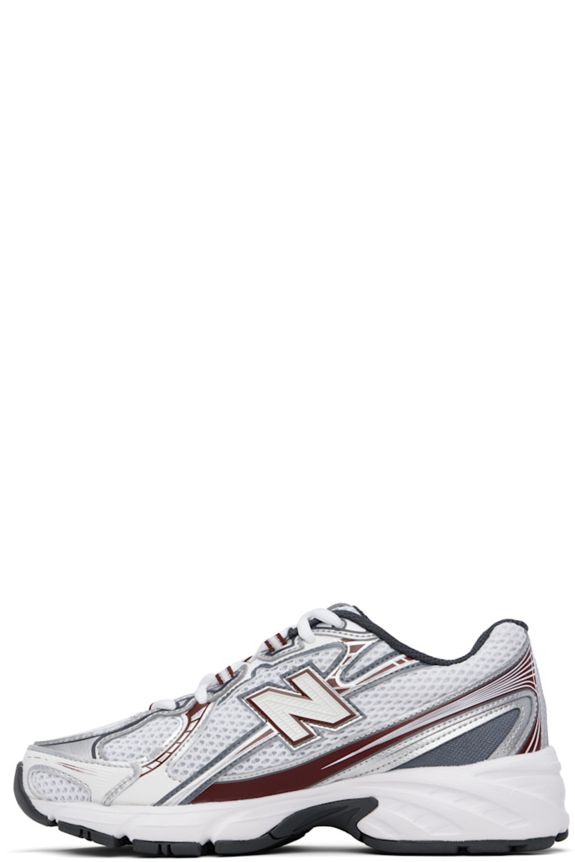 Low-top mesh and grained faux-leather sneakers in white and burgundy.

· Reflective trim throughout
· Logo printed at vamp and heel tab
· Lace-up closure
· Logo patch at padded tongue
· Padded collar
· Logo appliqué at sides
· Mesh lining
· ABZORB foam rubber midsole
· Treaded rubber sole

Supplier color: Mercury red/White/Castlerock