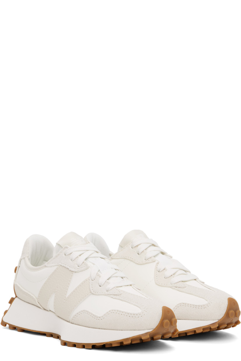 Low-top nubuck and suede sneakers in off-white.

· Lace-up closure
· Logo patch at padded tongue
· Padded collar
· Logo patch at outer side
· Logo embroidered at inner side
· Fleece lining
· Foam rubber midsole
· Treaded rubber sole

Supplier color: Linen/Sea salt