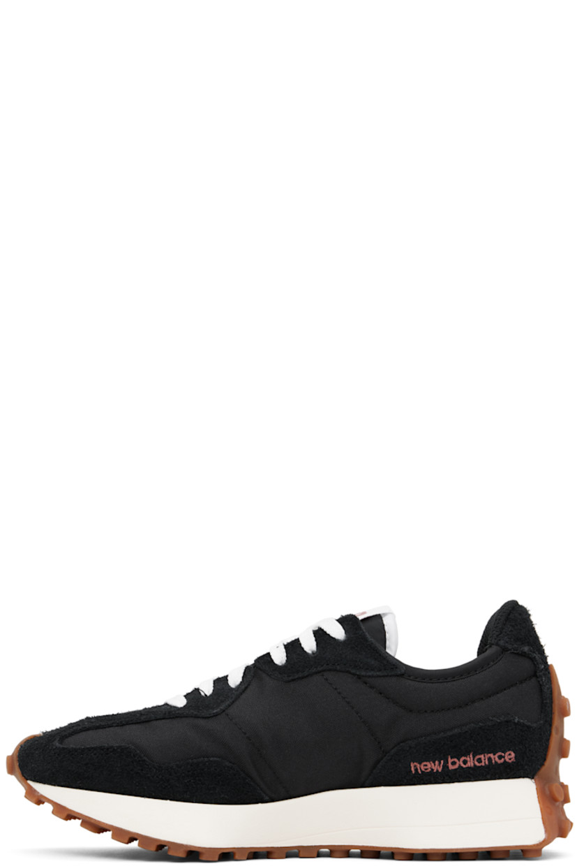 Low-top grained leather, canvas, and suede sneakers in black.

· Lace-up closure
· Logo patch at padded tongue
· Padded collar
· Logo appliqué at outer side
· Logo embroidered at inner side
· Mesh lining
· Foam rubber midsole
· Treaded rubber sole

Supplier color: Black/White/Mineral red