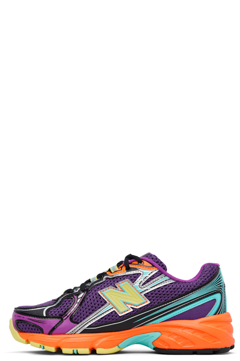 Low-top mesh and grained faux-leather sneakers in purple.

· Reflective trim throughout
· Logo printed at vamp and heel tab
· Lace-up closure
· Logo patch at padded tongue
· Padded collar
· Logo appliqué at sides
· Mesh lining
· ABZORB foam rubber midsole
· Treaded rubber sole

Supplier color: Concord grape/Purple fuchsia/Sun glow