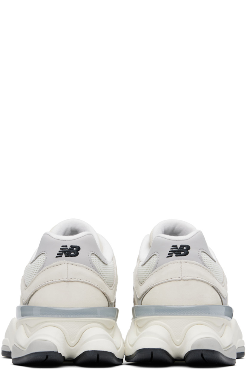 Low-top nubuck pigskin, buffed pigskin, and mesh sneakers in off-white. Logo embroidered at vamp, inner side, and heel tab.

· Lace-up closure
· Rubberized logo patch at padded tongue
· Padded collar
· Logo appliqué at outer side
· Rubber CR trim at heel counter
· Fleece lining
· ABZORB and SBS dual-density foam rubber midsole
· Treaded rubber sole

Supplier color: Sea salt/Raincloud/Black