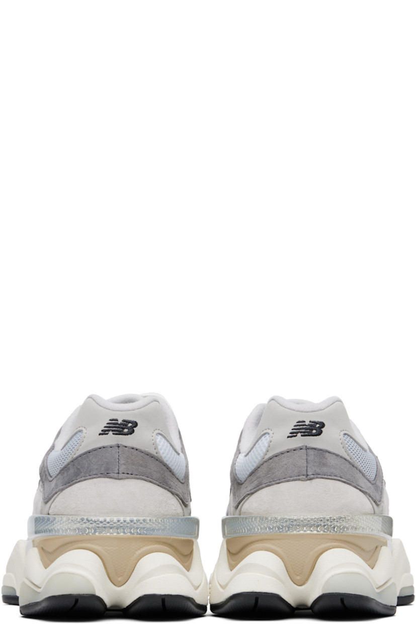 Low-top pigskin suede, buffed pigskin, and mesh sneakers in gray. Logo embroidered at vamp, inner side, and heel tab.

· Lace-up closure
· Rubberized logo patch at padded tongue
· Padded collar
· Logo appliqué at outer side
· Rubber CR trim at heel counter
· Fleece lining
· ABZORB and SBS dual-density foam rubber midsole
· Treaded rubber sole

Supplier color: Rain cloud/Castlerock/White