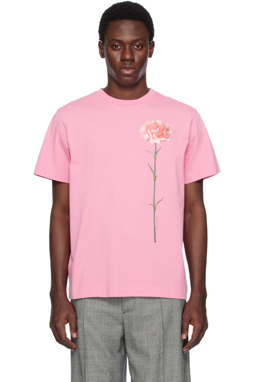 Cotton jersey T-shirt.

· Rib-knit crewneck
· Logo and graphic printed at front

Supplier color: Bright pink