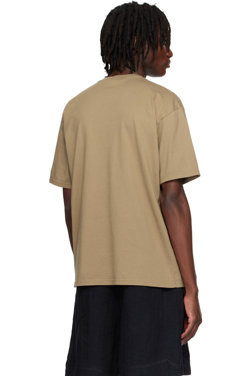 Cotton jersey T-shirt.

· Rib-knit crewneck
· Graphic patch at chest
· Dropped shoulders
· Logo printed at cuff
 
Supplier color: Gray/Beige